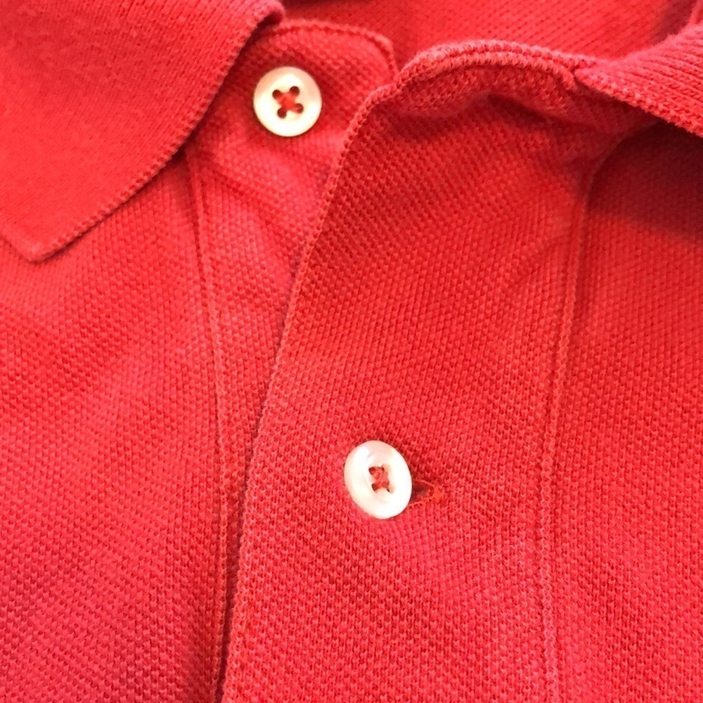 Polo By Ralph Lauren Mens Polo Sz L Red Short Sleeve Cotton Work Business Casual - Picture 3 of 7